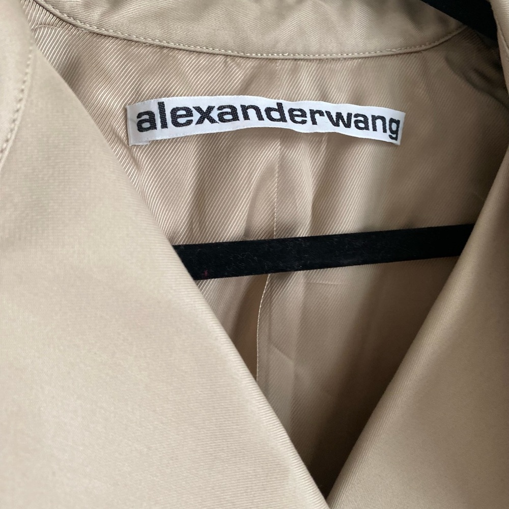 Like new ALEXANDER WANG Cropped Shirt Trench Jacket $795 L - Picture 12 of 12